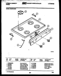 COOKTOP PARTS Diagram and Parts List for 30-6539-00-01  Tappan Range