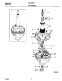 TRANSMISSION Diagram and Parts List for FLXG52RBT7  Frigidaire Washer Dryer Combo