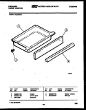 DRAWER PARTS Diagram and Parts List for RG36BNW1  Frigidaire Range