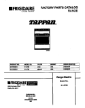 COVER Diagram and Parts List for 31-2752-23-01  Tappan Range