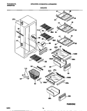 SHELVES Diagram and Parts List for MRS24WRED1  Frigidaire Refrigerator