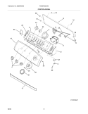 CONTROL / PANEL Diagram and Parts List for FWSB7800DS0  Frigidaire Washer