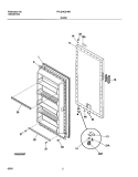 DOOR Diagram and Parts List for FFU21K2CW0  Frigidaire Freezer