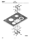 CONTROL PANEL Diagram and Parts List for FEC3X7XEBB  Frigidaire Cooktop