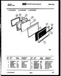 DOOR PARTS Diagram and Parts List for 30-2549-00-06  Tappan Range