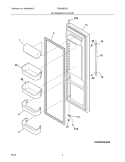 REFRIGERATOR DOOR Diagram and Parts List for FRS26BRDSB9  Frigidaire Refrigerator