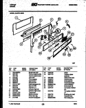 BACKGUARD Diagram and Parts List for 30-2761-00-01  Tappan Range