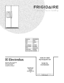 COVER Diagram and Parts List for DGHS2665KF0  Frigidaire Refrigerator