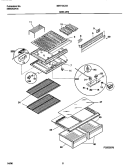 SHELVES / CONTROLS Diagram and Parts List for MRT18CSEY3  Uni Refrigerator