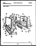 DOOR PARTS Diagram and Parts List for 61-1042-10-00  Tappan Dishwasher