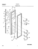 FREEZER DOOR Diagram and Parts List for FRS26HF5AQ5  Frigidaire Refrigerator