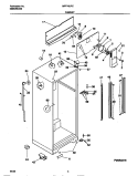 CABINET Diagram and Parts List for MRT18JRCW0  Uni Refrigerator