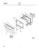 DOOR Diagram and Parts List for FEF336BCD  Frigidaire Range