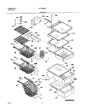 SHELVES Diagram and Parts List for GLRS264ZAW4  Frigidaire Refrigerator