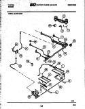 BURNER, MANIFOLD AND GAS CONTROL Diagram and Parts List for 30-2761-00-01  Tappan Range
