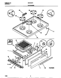 TOP / DRAWER Diagram and Parts List for MGF300PBDE  Frigidaire Range