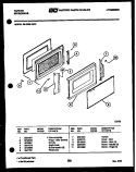 DOOR PARTS Diagram and Parts List for 56-2359-10-01  Tappan Microwave