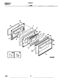 DOOR Diagram and Parts List for TGF357CCTD  Tappan Range