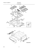 TOP/DRAWER Diagram and Parts List for FGGS3045KFD  Frigidaire Range