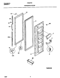 REFRIGERATOR DOOR Diagram and Parts List for FRS22PRCW3  Frigidaire Refrigerator