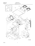 WSHR CAB, DOOR Diagram and Parts List for NGSTR127AS0  Frigidaire Washer
