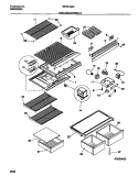 SHELVES / CONTROLS Diagram and Parts List for MRT21GNCD0  Frigidaire Refrigerator