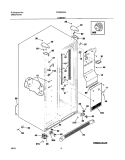 CABINET Diagram and Parts List for FRS23W3AW6  Frigidaire Refrigerator