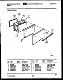 DOOR PARTS Diagram and Parts List for GF300ND2  Frigidaire Range