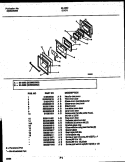 DOOR PARTS Diagram and Parts List for 30-3982-00-02  Tappan Range
