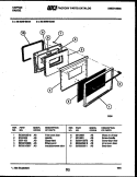DOOR PARTS Diagram and Parts List for 30-3649-00-05  Tappan Range