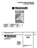 COVER Diagram and Parts List for FDE436RET1  Frigidaire Dryer