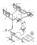 BURNER Diagram and Parts List for TGF332BCWA  Tappan Range