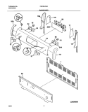 BACKGUARD Diagram and Parts List for FEF361AWA  Frigidaire Range