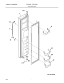 FREEZER DOOR Diagram and Parts List for FGHC2335LP0  Frigidaire Refrigerator