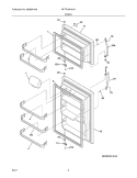 DOOR Diagram and Parts List for NFTR18X4LS4  Frigidaire Refrigerator