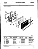 DOOR PARTS Diagram and Parts List for 31-2442-23-01  Tappan Range