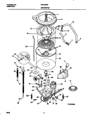 P12T0036 WSHR MTR, HOSE Diagram and Parts List for FWX445RFT4  Frigidaire Washer