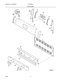 BACKGUARD Diagram and Parts List for FGF326ASH  Frigidaire Range