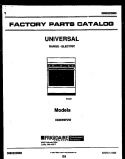 COVER Diagram and Parts List for CE206SP2W0  Frigidaire Cooktop