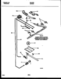 BURNER, MANIFOLD AND GAS CONTROL Diagram and Parts List for GF420RXD1  Frigidaire Range