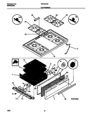 TOP / DRAWER Diagram and Parts List for MGF331BFDB  Frigidaire Range