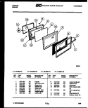 DOOR PARTS Diagram and Parts List for 76-4667-00-02  Tappan Microwave Oven Combo