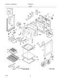 BODY Diagram and Parts List for FEF368GCG  Frigidaire Range