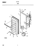 DOOR Diagram and Parts List for FFU12D9EW2  Frigidaire Freezer
