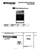 COVER Diagram and Parts List for WGF324BBWB  Frigidaire Range