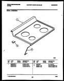 COOKTOP PARTS Diagram and Parts List for KF420GDD8  Frigidaire Range
