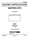 COVER Diagram and Parts List for FMR2605A49  Frigidaire Freezer