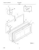 DOOR Diagram and Parts List for WFC25M4BW7  Crosley Freezer