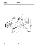 CONTROL PANEL Diagram and Parts List for FDBC24BAS0  Frigidaire Dishwasher