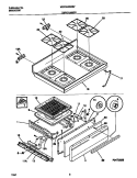TOP / DRAWER Diagram and Parts List for MGF324WESF  Frigidaire Range